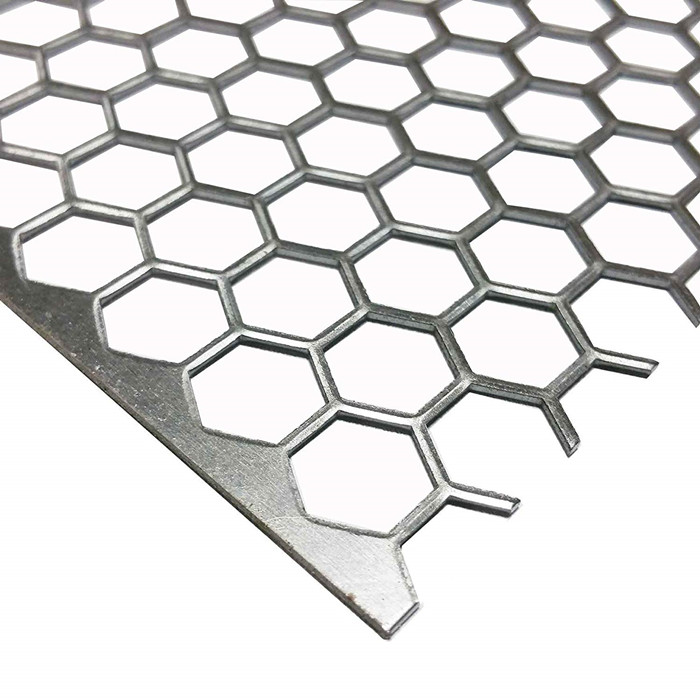 Hexagonal Perforerad metallnät