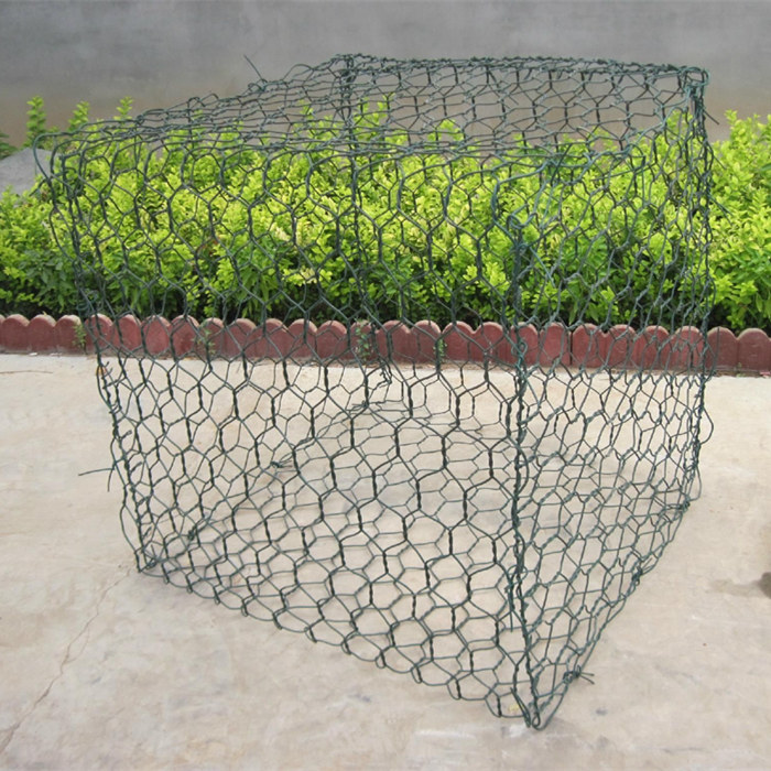 PVC Зургаан өнцөгт Gabion бүрсэн