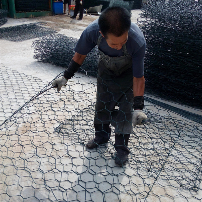 PVC dahaarka Hexagonal Gabion